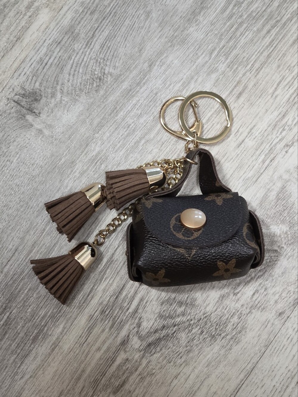 New Designer-Inspired Purse/Bag Charm or Keyring Upcycled